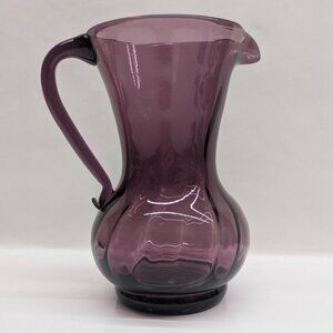 Amethyst Hand-Blown Glass Pitcher Creamer Elegant Vintage